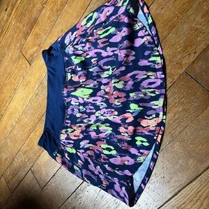 ZELOS Multicolor Abstract Mini Skirt